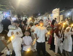 Tahun Baru Islam 1448 H, Ratusan Warga Warakas Ikuti Pawai Obor dan Doorprize