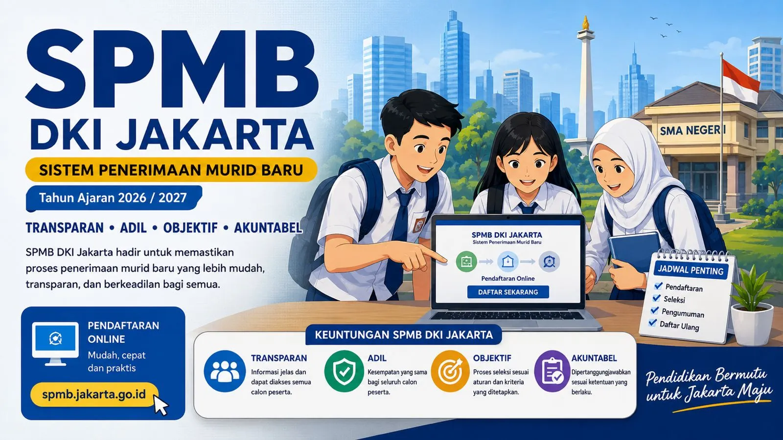 Cara Daftar SPMB DKI Jakarta 2026, Lengkap dan Mudah