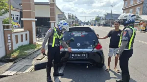 Satlantas Polres Belitung Tertibkan Kendaraan dengan TNKB Tidak Sesuai Standar