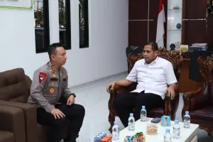Kapolres Belitung Laksanakan Silaturahmi ke Kejaksaan Negeri Belitung pada Hari Pertama Bertugas