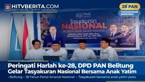 Peringati Harlah ke-28, DPD PAN Belitung Gelar Tasyakuran Nasional Bersama Anak Yatim