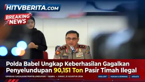 Polda Babel Ungkap Keberhasilan Gagalkan Penyelundupan 90,151 Ton Pasir Timah Ilegal