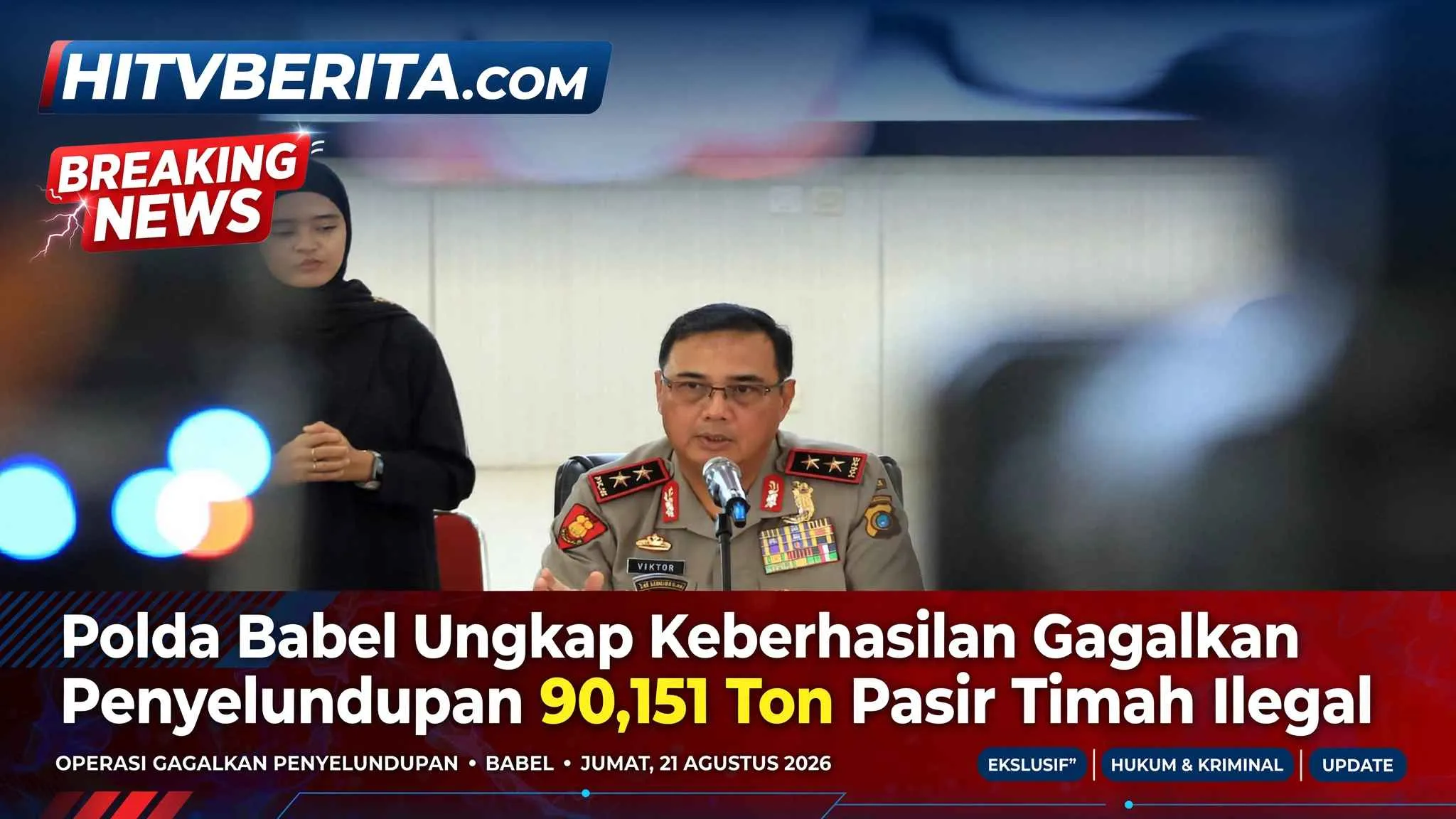 Polda Babel Ungkap Keberhasilan Gagalkan Penyelundupan 90,151 Ton Pasir Timah Ilegal