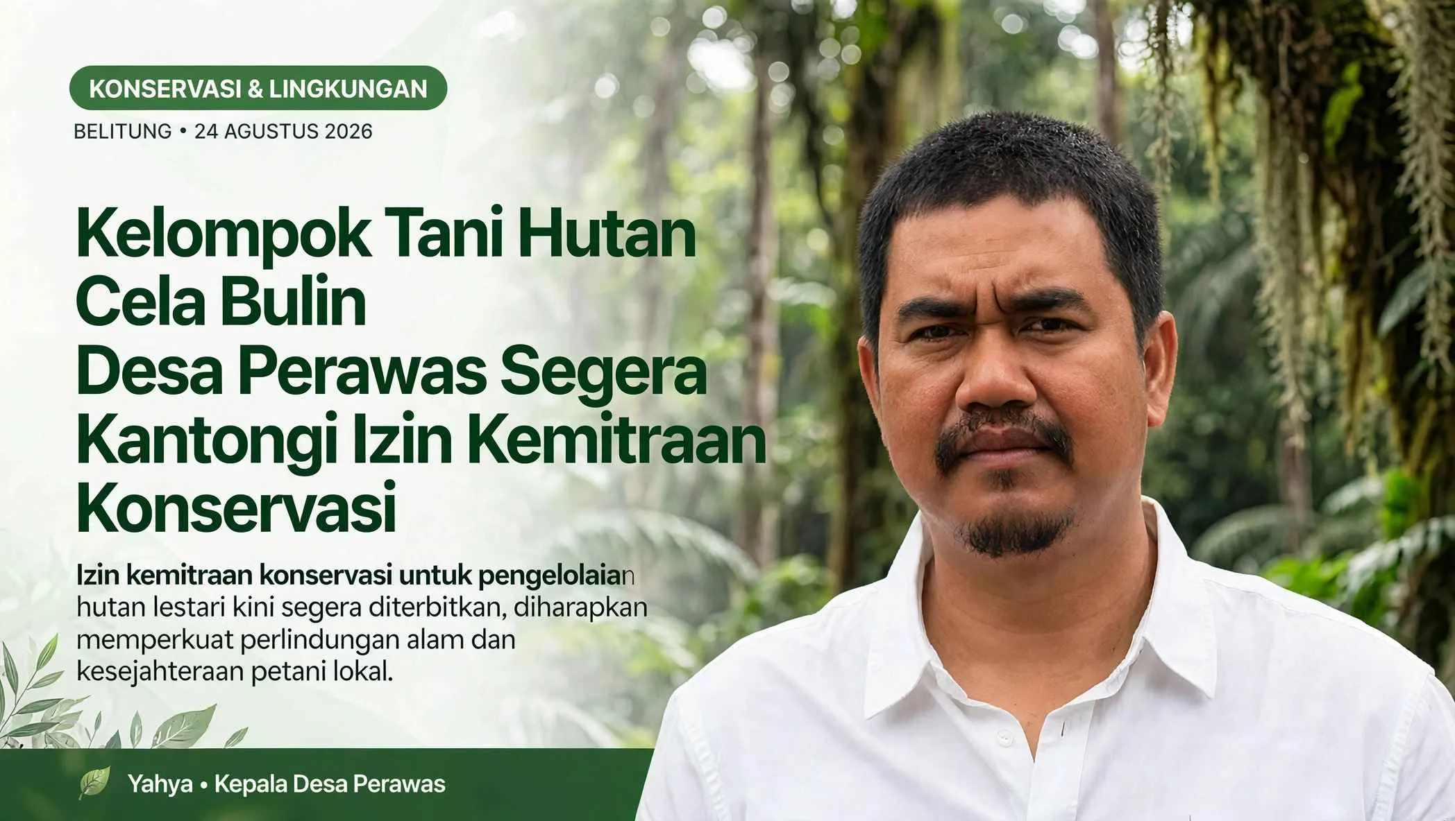 Kelompok Tani Hutan Cela bulin Desa Perawas Segera Kantongi Izin Kemitraan Konservasi