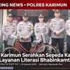 Kapolres Karimun Serahkan Sepeda Kargo Baca, Perkuat Layanan Literasi Bhabinkamtibmas