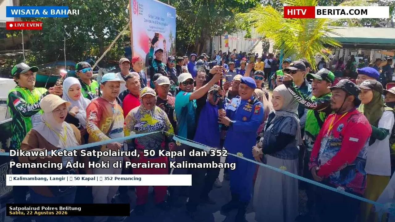 Dikawal Ketat Satpolairud, 50 Kapal dan 352 Pemancing Adu Hoki di Perairan Kalimambang