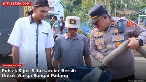 Polsek Sijuk Salurkan Air Bersih Untuk Warga Sungai Padang