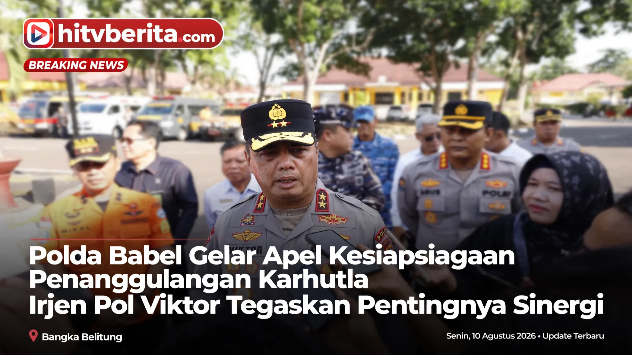 Polda Babel Gelar Apel Kesiapsiagaan Penanggulangan Karhutla, Irjen Pol Viktor Tegaskan Pentingnya Sinergi