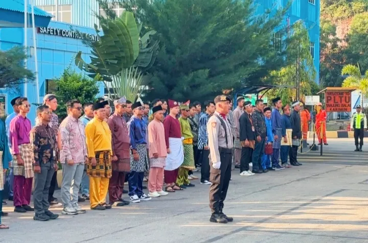 Sat Samapta Polres Karimun Gelar Upacara HUT RI ke-81 di PLTU