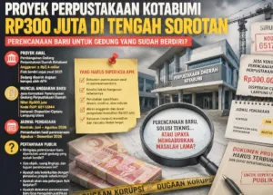 Proyek Perpustakaan Kotabumi Disorot, Muncul Anggaran Konsultasi Rp300 Juta
