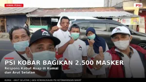 PSI Kotawaringin Barat Bagikan 2.500 Masker, Respons Kabut Asap di Kumai dan Arut Selatan