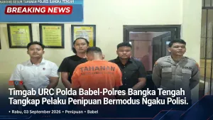 Timgab URC Polda Babel-Polres Bangka Tengah Tangkap Pelaku Penipuan Bermodus Ngaku Polisi