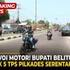Konvoi Motor! Bupati Belitung Sidak 5 TPS Pilkades Serentak