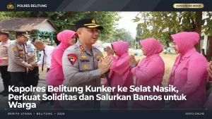 Kapolres Belitung Kunker ke Selat Nasik, Perkuat Soliditas dan Salurkan Bansos untuk Warga