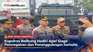 Kapolres Belitung Hadiri Apel Siaga Pencegahan dan Penanggulangan Karhutla
