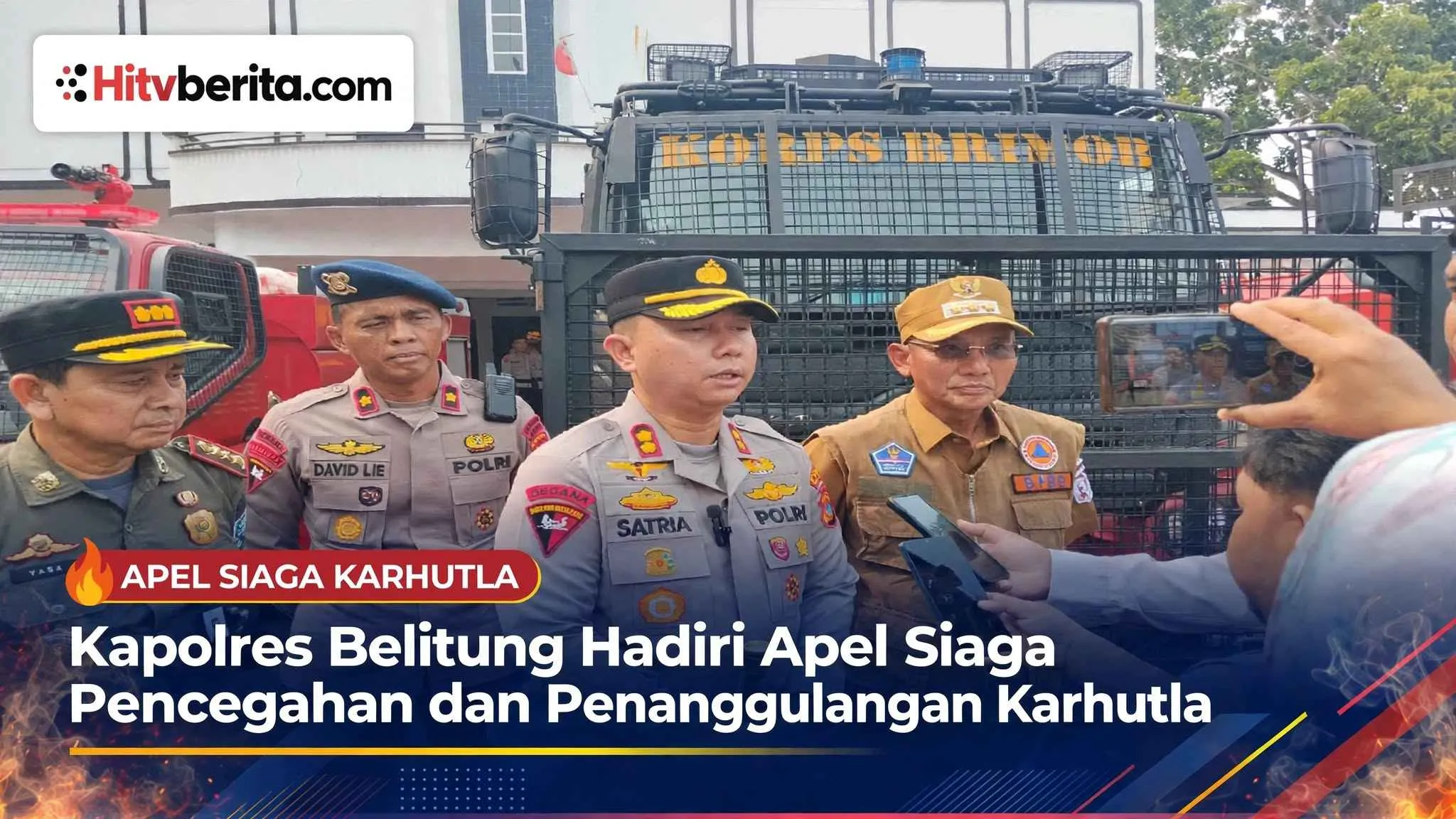 Kapolres Belitung Hadiri Apel Siaga Pencegahan dan Penanggulangan Karhutla