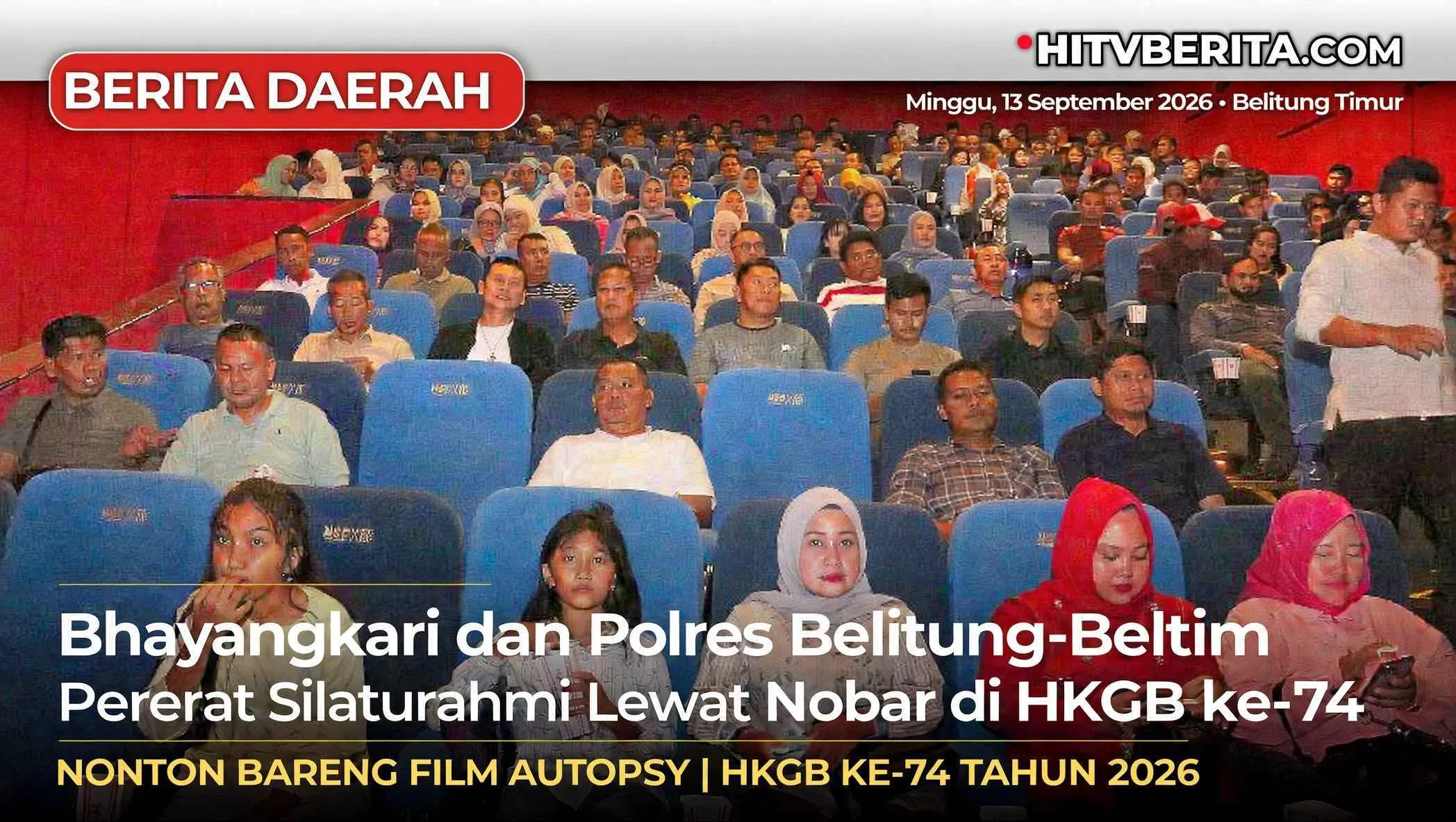 Bhayangkari dan Polres Belitung-Beltim Pererat Silaturahmi Lewat Nobar di HKGB ke-74