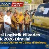 Distribusi Logistik Pilkades Serentak 2026 Dimulai, 37.872 Surat Suara Dikirim ke 13 Desa di Belitung