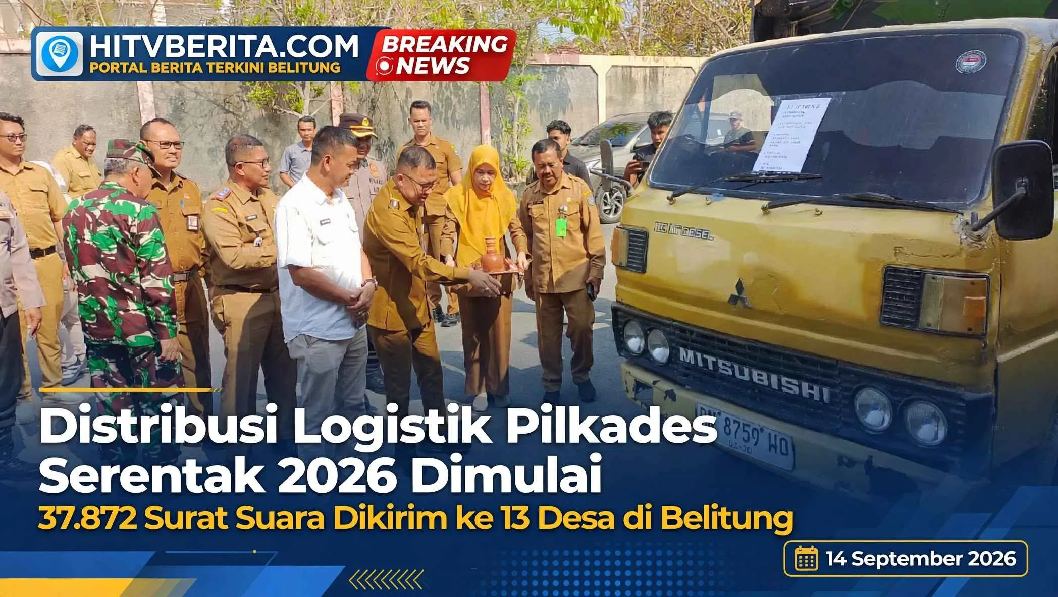 Distribusi Logistik Pilkades Serentak 2026 Dimulai, 37.872 Surat Suara Dikirim ke 13 Desa di Belitung