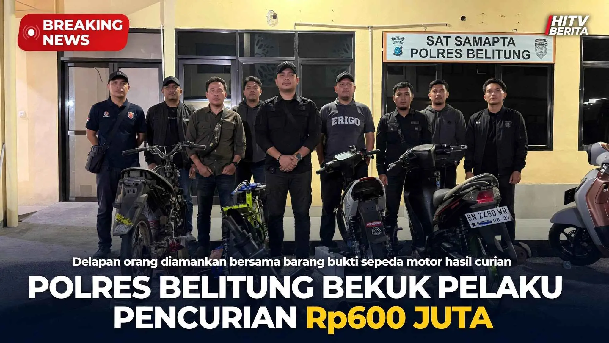 Polres Belitung Bekuk Pelaku Pencurian Rp600 Juta