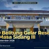 DPRD Belitung Gelar Reses Masa Sidang III, 20/22 September 2026