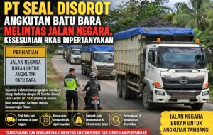 PT SEAL Disorot, Angkutan Batu Bara Melintas Jalan Negara, Kesesuaian RKAB Dipertanyakan