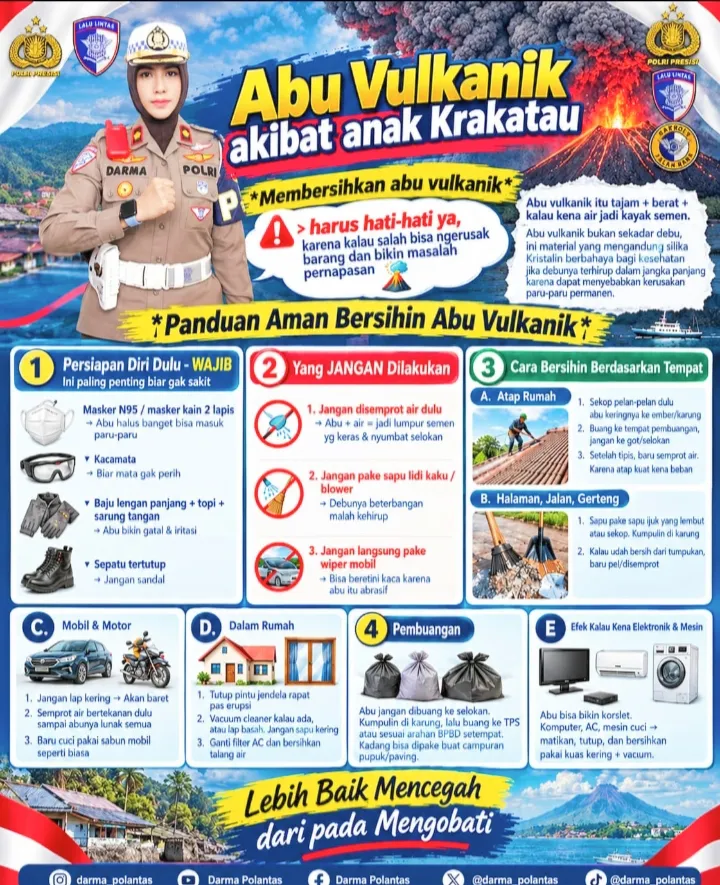 Kompol Darmawati Imbau Warga Tetap Tenang Hadapi Aktivitas Erupsi Gunung Anak Krakatau