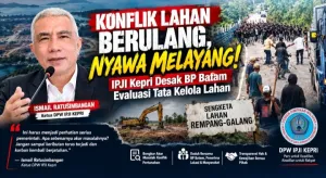 Konflik Lahan Tak Kunjung Usai, IPJI Kepri Pertanyakan Tata Kelola BP Batam