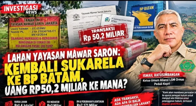 Rp50,2 Miliar di Balik Pengembalian Lahan Mawar Saron, Siapa Penerima dan Apa Dasarnya?
