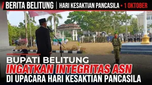 Bupati Belitung Ingatkan Integritas ASN di Upacara Hari Kesaktian Pancasila