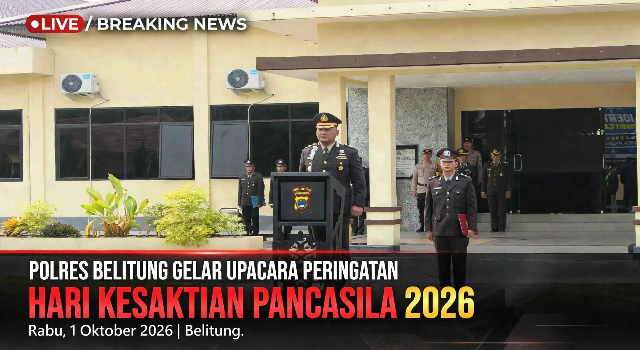 Polres Belitung Gelar Upacara Peringatan Hari Kesaktian Pancasila 2026