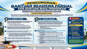 Pemkab Belitung Buka Beasiswa Parsial 2026