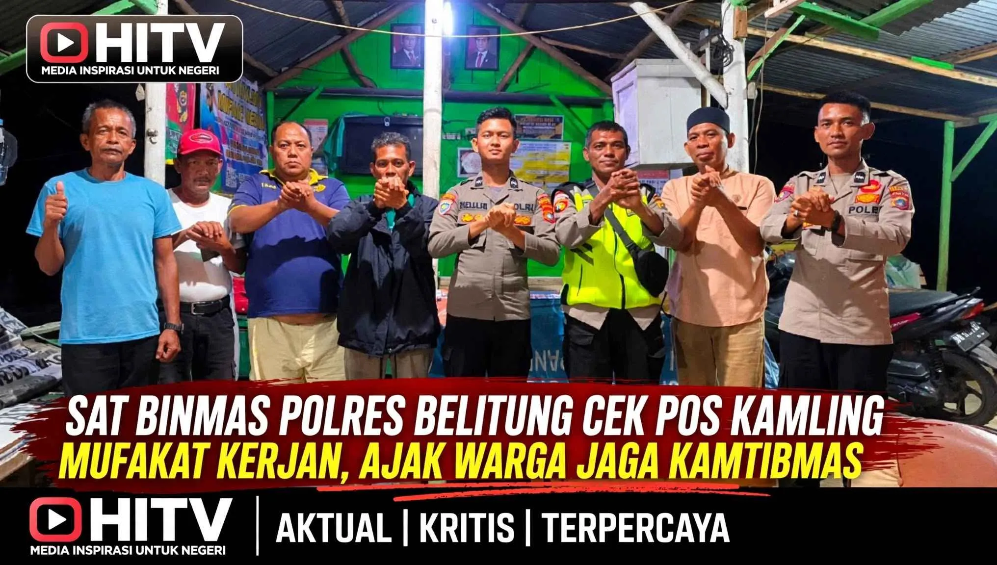 Sat Binmas Polres Belitung Sambangi Pos Kamling Mufakat Kerjan