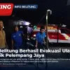 Damkar Belitung Berhasil Evakuasi Ular Piton di  Desa Aik Pelempang Jaya