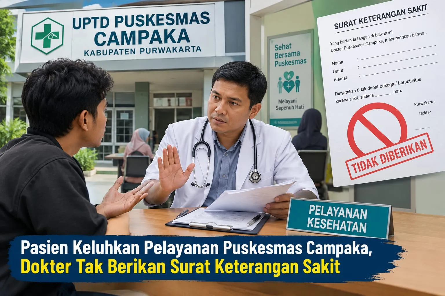 Pasien Keluhkan Pelayanan Puskesmas Campaka, Dokter Tak Berikan Surat Keterangan Sakit