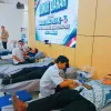 HUT Humas Polri ke-75, Polres Purwakarta Kumpulkan 57 Kantong Darah