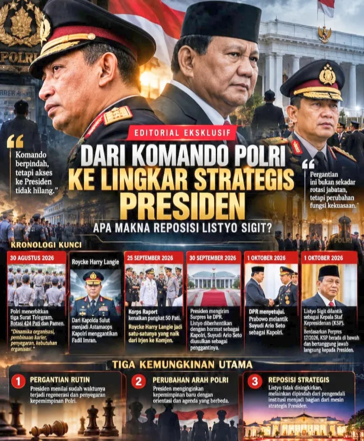 Listyo Sigit Tinggalkan Kursi Kapolri, Masuk Istana