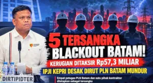 Bareskrim Tetapkan Lima Tersangka Blackout Batam-Bintan, IPJI Kepri Desak Dirut PLN Batam Mundur