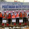 Bupati Belitung Djoni Alamsyah Hidayat Hadiri Peletakan Batu Pertama Kampung Nelayan Merah Putih di Tanjung Rusa