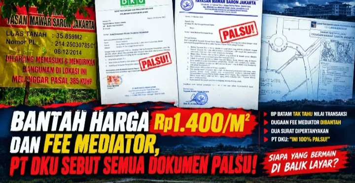 Lahan Mawar Saron Dialokasikan ke PT DKU, Dokumen Dipersoalkan: BP Batam Diminta Buka Fakta