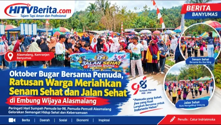 Oktober Bugar Bersama Pemuda, Ratusan Warga Padati Embung Wijaya Alasmalang