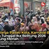 Ribuan Warga Padati Kota, Karnaval Budaya Bhinneka Tunggal Ika Belitung 2026 Berlangsung Meriah