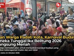 Ribuan Warga Padati Kota, Karnaval Budaya Bhinneka Tunggal Ika Belitung 2026 Berlangsung Meriah