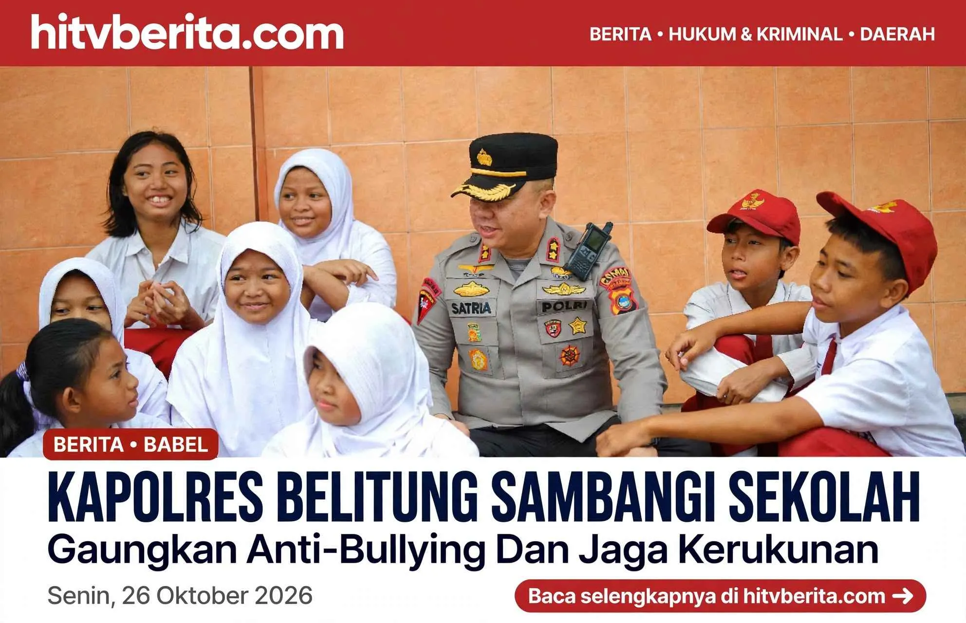 Kapolres Belitung Sambangi Sekolah, Gaungkan Anti-Bullying Dan Jaga Kerukunan