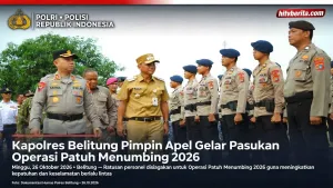 Kapolres Belitung AKBP Satria Darma Pimpin Apel Gelar Pasukan Operasi Patuh Menumbing 2026