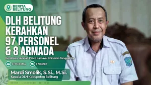DLH Belitung Kerahkan 97 Personel dan 8 Armada Bersihkan Sampah Pasca Karnaval Bhinneka Tunggal Ika
