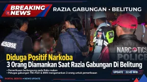 Diduga Positif Narkoba, 3 Orang Diamankan Saat Razia Gabungan di Belitung