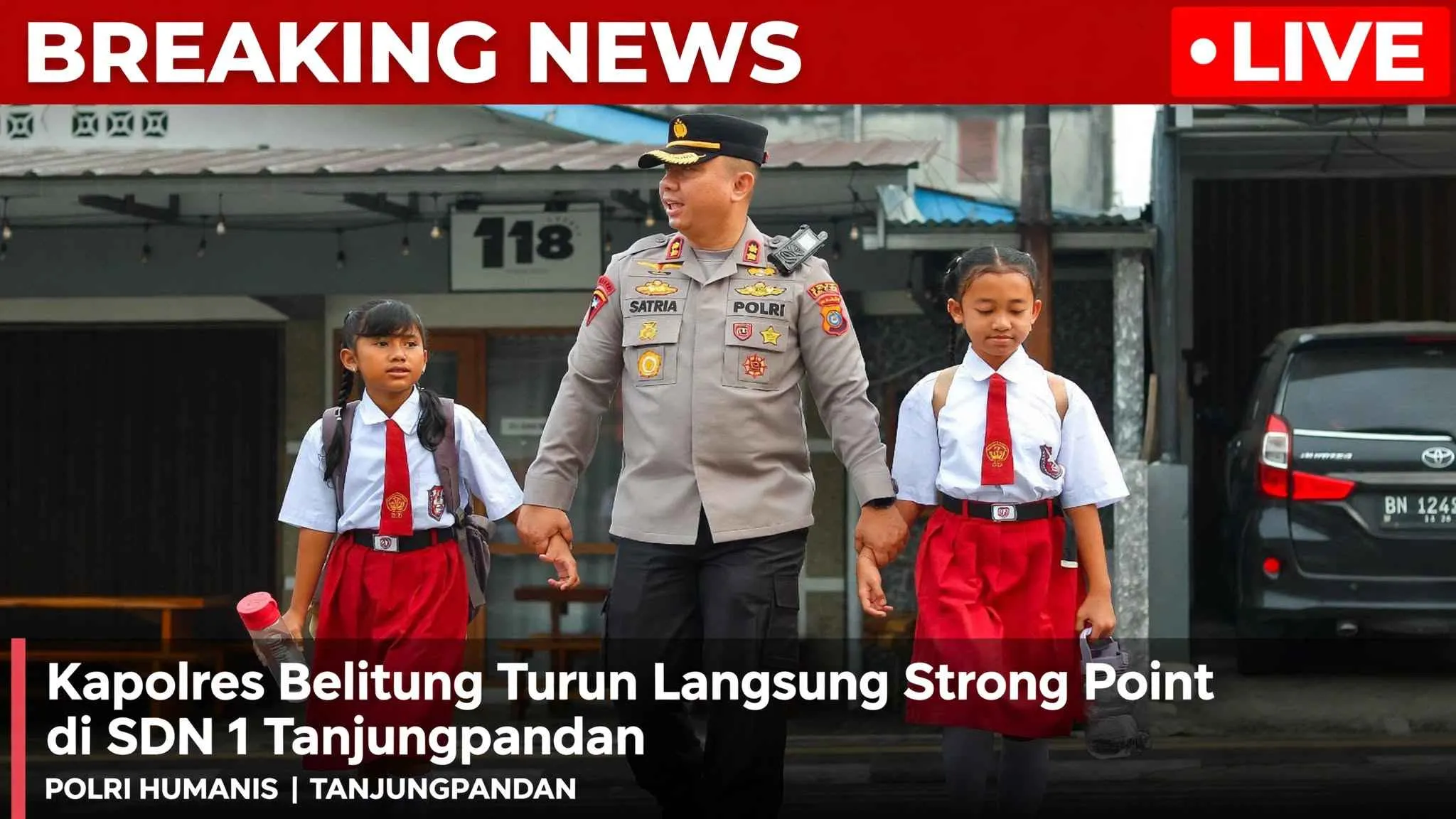 Kapolres Belitung Turun Langsung Strong Point di SDN 1 Tanjungpandan