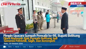 Pimpin Upacara Sumpah Pemuda Ke-98, Bupati Belitung Djoni Alamsyah Ajak Pemuda Belitung Jadi Generasi Patriotik, Gigih, Dan Berempati