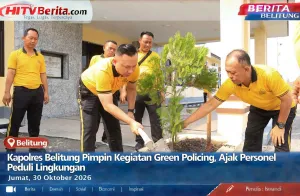 Kapolres Belitung Pimpin Kegiatan Green Policing, Ajak Personel Peduli Lingkungan